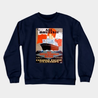 Poster Retro Ship Vintage Cruise Crewneck Sweatshirt